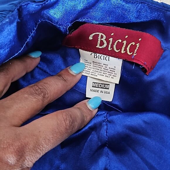 Bicici Women's Spaghetti Straps Rushed Top With Embellishment Belt Maxi DressL/M - Picture 7 of 16